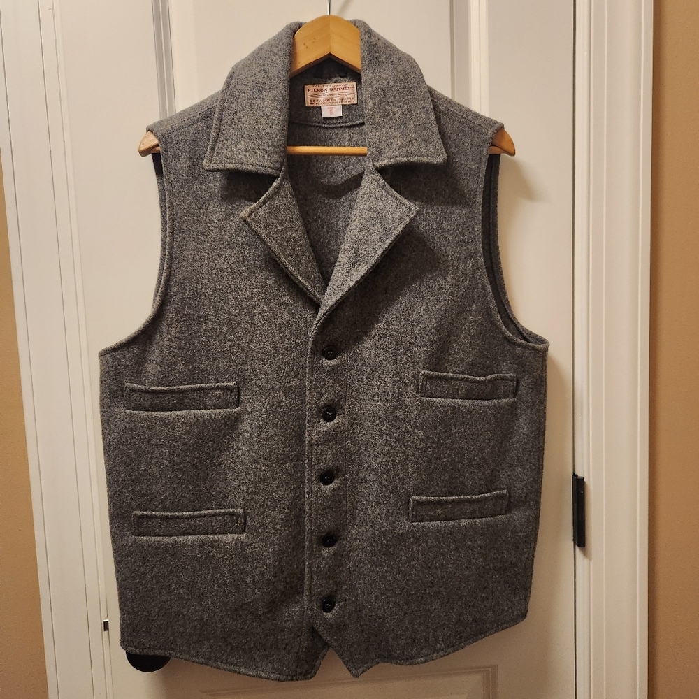 Filson Mackinaw Wool Western Vest XL Like New!